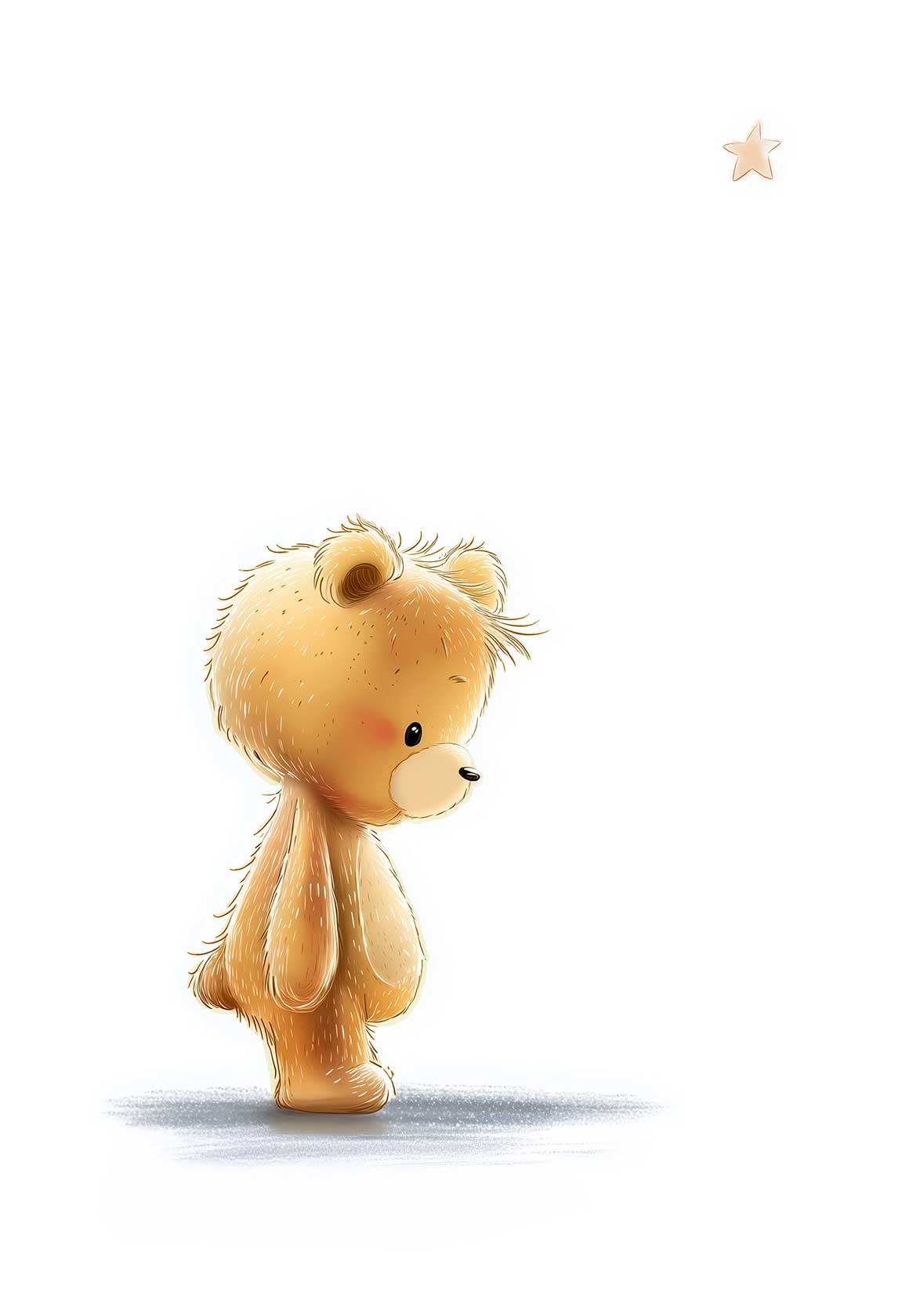 Teddybär im Profil als digitales Erinnerungsbild Sternenkind